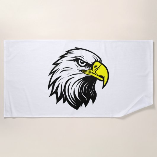 Serviette De Plage Tête d'aigle (Devant)