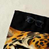 Serviette De Plage Tête d'attaque du léopard (En situation)