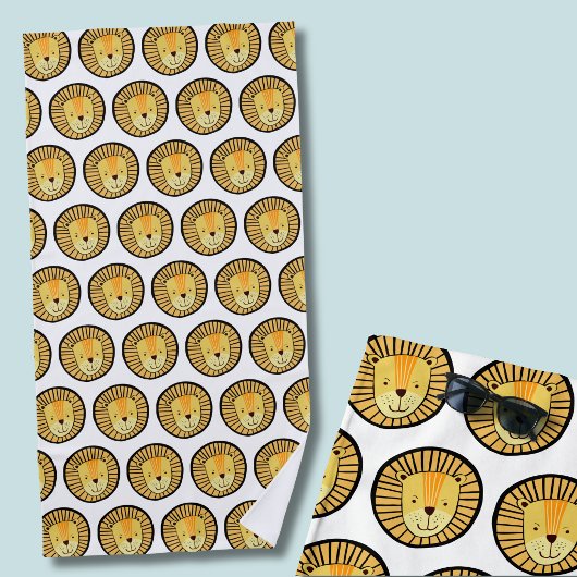 Serviette De Plage Tête de lion enfants