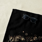 Serviette De Plage Tête de Tigre Doré (En situation)