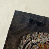 Serviette De Plage Tête de tigre, visage, look cuir (En situation)