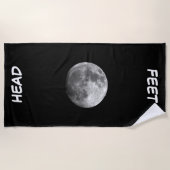 Serviette De Plage Tête et pieds de lune (Devant)