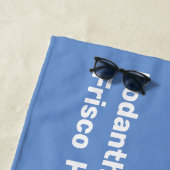 Serviette De Plage Texte d'indicateur OBX avec villes (En situation)