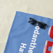 Serviette De Plage Texte et villes de l'indicateur OBX (En situation)