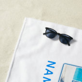Serviette De Plage Texte personnalisé BEACH (En situation)