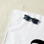 Serviette De Plage Texte simple de mariée avec personnalisation de cœ (En situation)