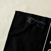 Serviette De Plage Texte Simple Et Bandes Minces (En situation)