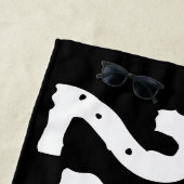 Serviette De Plage Texte usé et rayé Workout 247365 blanc (En situation)
