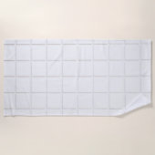 Serviette De Plage Texture carreaux blancs (Devant)