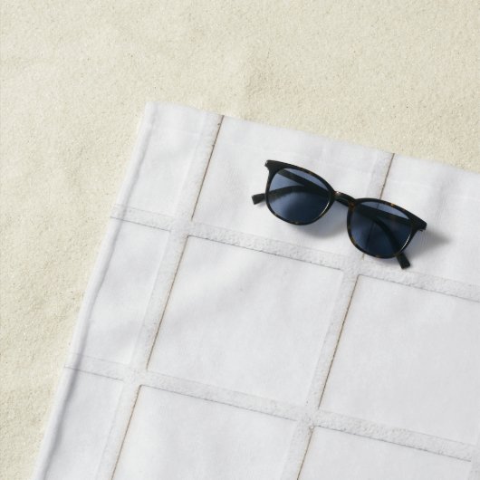 Serviette De Plage Texture carreaux blancs (En situation)