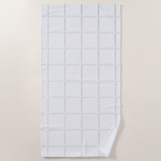 Serviette De Plage Texture carreaux blancs (Devant)