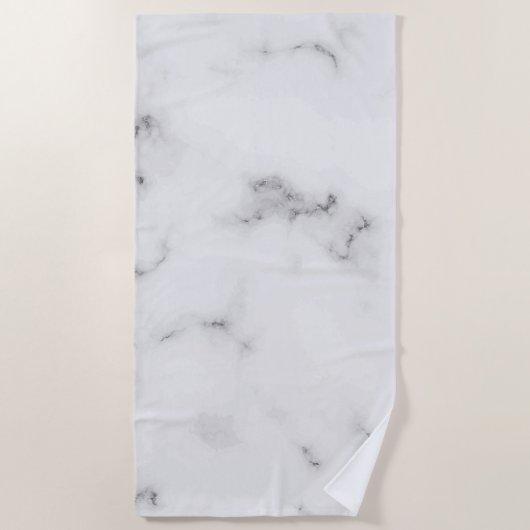 Serviette De Plage Texture de marbre blanc de luxe (Devant)
