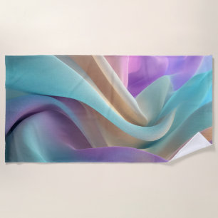 Serviette De Plage Texture de tissu abstrait dans des tons pastel