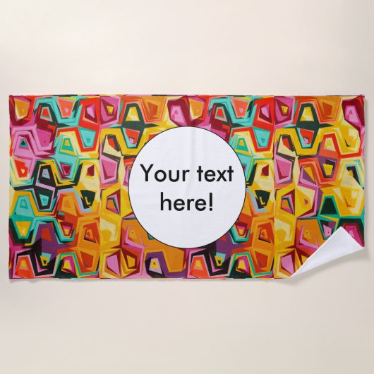 Serviette De Plage Texture des trous colorés (Devant)