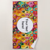 Serviette De Plage Texture des trous colorés (Devant)