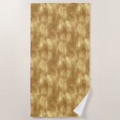 Serviette De Plage Texture dorée brossée abstraite (Devant)