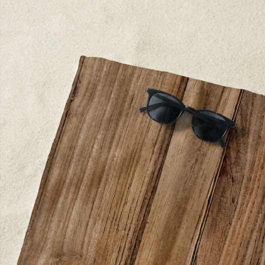 Serviette De Plage Texture du bois (En situation)