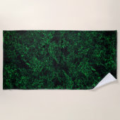 Serviette De Plage Texture vert foncé, éponge détruite ou corrodée (Devant)