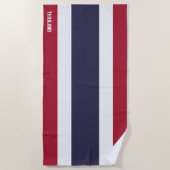 Serviette De Plage Thaïlande Drapeau magnifique patriotique (Devant)