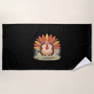Serviette De Plage Thanksgiving Turquie - Automne Vacances Classique
