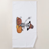 Serviette De Plage Thanksgiving X-ray Skeleton Funny Rock Hand Fall L (Devant)