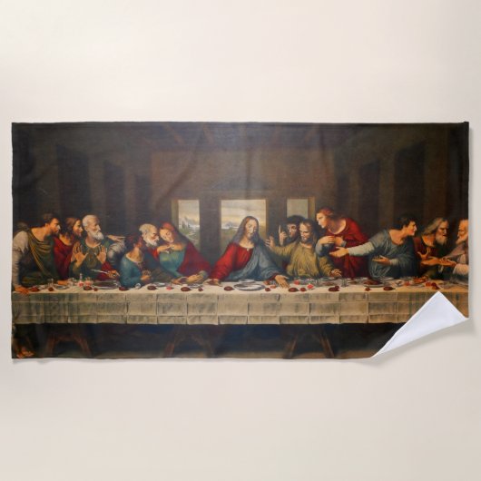 Serviette De Plage The Last Supper by Leonardo da Vinci (Devant)