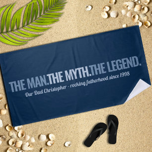 Serviette De Plage The Man The Myth The Legend Father's Day