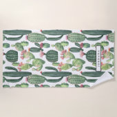 Serviette De Plage Thème Cacti Desert Personnalisé (Devant)