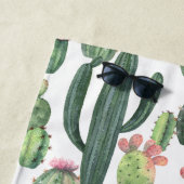 Serviette De Plage Thème Cacti Desert Personnalisé (En situation)