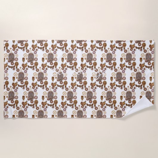 Serviette De Plage Thème de Steampunk Thunder_Cove (Devant)