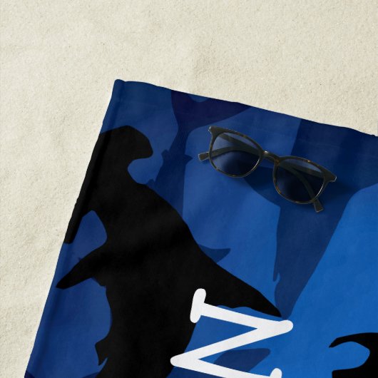 Serviette De Plage Thème drôle de requin (En situation)