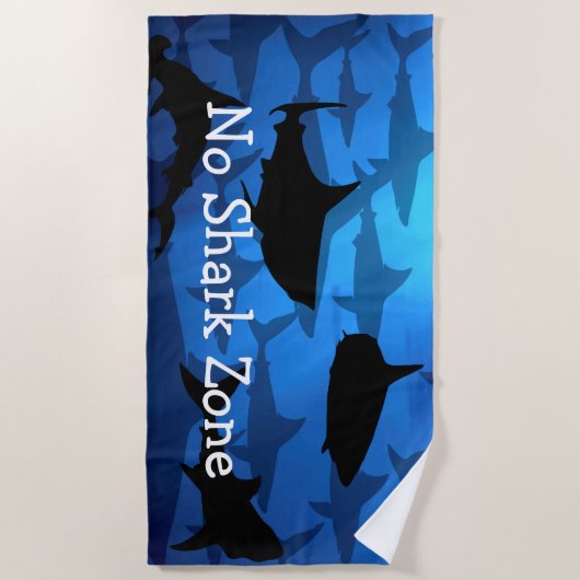 Serviette De Plage Thème drôle de requin (Devant)