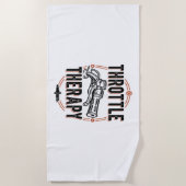 Serviette De Plage Thérapie de gaz Grip Motorcycle (Devant)