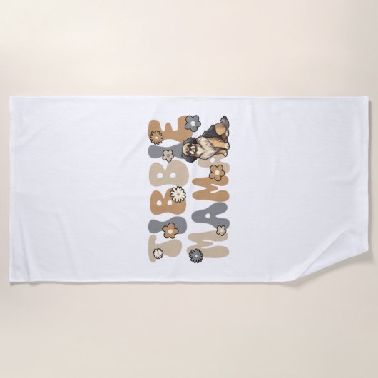 Serviette De Plage Tibetan Spaniel Groovy Tibbie Maman (Devant)