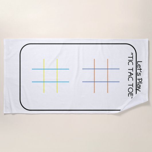 Serviette De Plage Tic Tac Toe Beach (Devant)