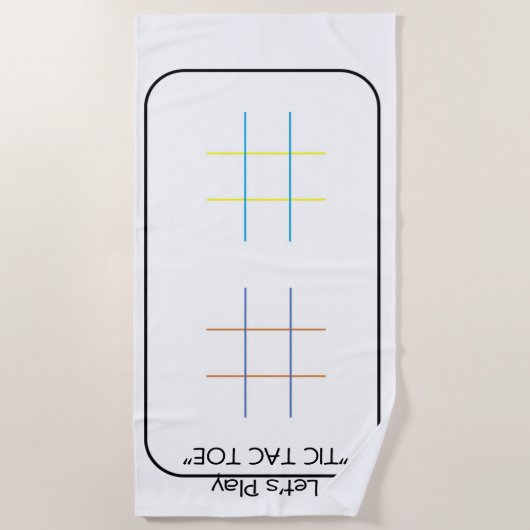 Serviette De Plage Tic Tac Toe Beach (Devant)