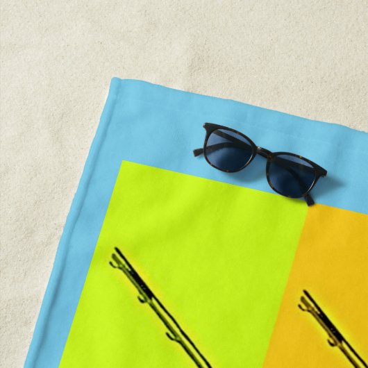 Serviette De Plage TIC-TAC UFO UAP TILE Beach Towel (En situation)