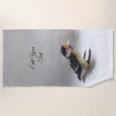 Serviette De Plage Tidi my Bird le Parus Major (Devant)