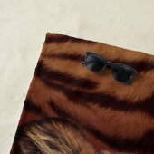 Serviette De Plage Tiger avec votre texte (En situation)