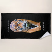 Serviette De Plage Tiger Dream Croit Atteindre Des Citations Motivati (Devant)