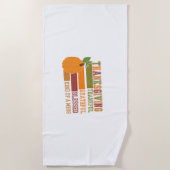 Serviette De Plage Tiger Pays Citrouille (Devant)