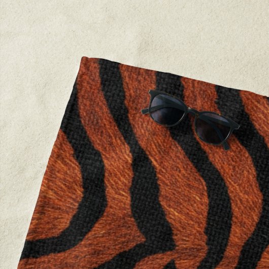 Serviette De Plage Tiger Stripe Wild Pattern (En situation)