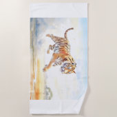 Serviette De Plage Tigre en action 3 (Devant)