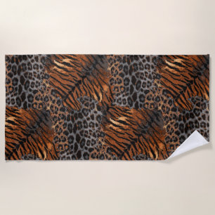 Serviette De Plage Tigre léopard tendance