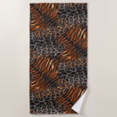 Serviette De Plage Tigre léopard tendance (Devant)