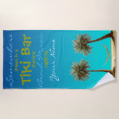 Serviette De Plage Tiki Bar Personnalisé Plush Extra Large (Devant)