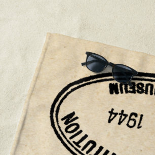 Serviette De Plage Timbre de bibliothèque Établissement Smithsonian 1