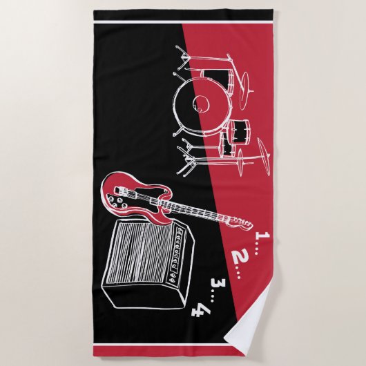 Serviette de plage Time Rock (Devant)