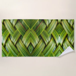 Serviette De Plage Tissu de bambou vert frais