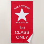 Serviette De Plage Titanic, White Star Line, 1ère classe Passager (Devant)